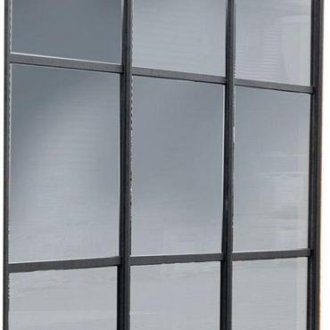 Gardenlux Industriële glazen wand 224x278,5cm alu. zwart gecoat