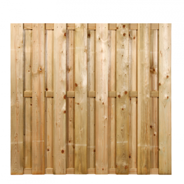 Tuinscherm Hengelo Grenen 15-planks 15x140mm 180x180cm Geïmpregneerd RVS Geschroefd