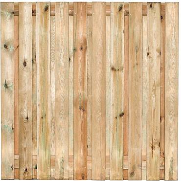 Gardenlux grenen scherm Bois 21 planks/15mm RVS geschroefd 180x180cm
