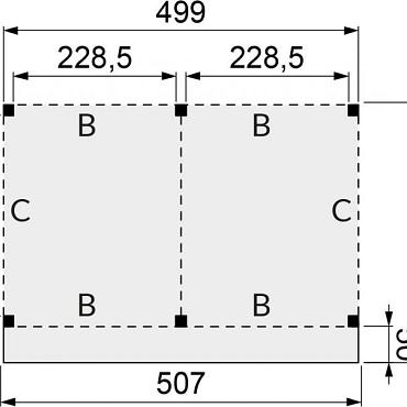 Gardenlux Wand B enkelzijdig rabat zwart 224x228,5cm zwart geïmpregneerd