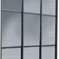 Gardenlux Industriële glazen wand 224x278,5cm alu. zwart gecoat