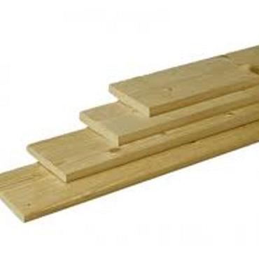 ME Grenen Plank Geschaafd 1,5x14x400cm Groen Geïmpregneerd