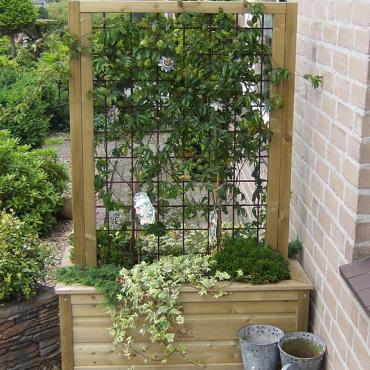 Lutrabox plantenbak 95 x 55 x 40 met trellis