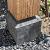 Betonpoer met verstelbare steun 18x18x50 cm Antraciet, draadeind M20