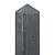 Betonnen tussenpaal diamant 280x10x10 cm sponning 27 cm Zwart ongecoat