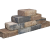 Tumbelwall getr. 30x20x10cm kilimanjaro