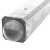 Betonnen hoekpaal bol  275x10x10cm Wit
