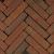 Gebakken Waalformaat Art Bricks Getrommeld Fabritius Rood/Bruin 5 x 20 x 6 cm.