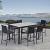 Aluminium Bar Set Bali met Keramiekblad en 4 stoelen.