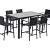 Aluminium Bar Set Bali met Keramiekblad en 4 stoelen.