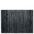 Tuinscherm Roermond Grenen 21-planks 16x140mm 130x180cm Zwart gespoten RVS Geschroefd