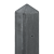 Betonnen tussenpaal diamant 280x10x10 cm sponning 74 cm Zwart ongecoat