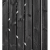 Tuindeur Roermond Grenen Op Verstelbaar Frame 11-planks 16x140mm 200x100cm Zwart gespoten incl. RVS inbouwslotset SKG*  RVS Geschroefd