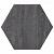 Soft Comfort Zeskant 60/52,5x30x4 cm Grijs/Zwart