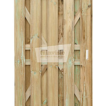 Tuindeur Hengelo Grenen 9-planks 16x140mm 180x180cm RVS Geschroefd