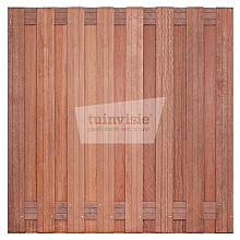 Tuinscherm Hardhout Campos 17-planks 14x140mm 180x180cm RVS Geschroefd