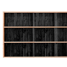 Wand C enkelzijdig rabat zwart geïmpregneerd  224 x 278,5