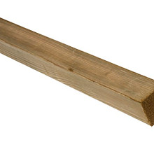 ME Vuren paal ongedraagd 12x12x300cm Geschaafd Groen Geimprgneerd