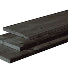 Fijnbezaagde plank douglas 2,2x20x400cm Antraciet**