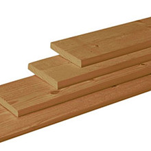 Geschaafde plank douglas 180x14x1,6 cm Groen geïmpregneerd