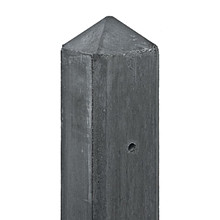 Betonnen tussenpaal diamant 280x10x10 cm sponning 27 cm Zwart ongecoat