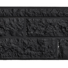 Betonplaat rotsmotief dubbelzijdig 184x36x4,8 cm Zwart gecoat