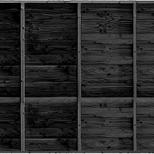 Gardenlux Wand B enkelzijdig rabat zwart 224x228,5cm zwart geïmpregneerd