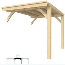 Gardenlux uitbreidingsmodule 250x330cm onbehandeld